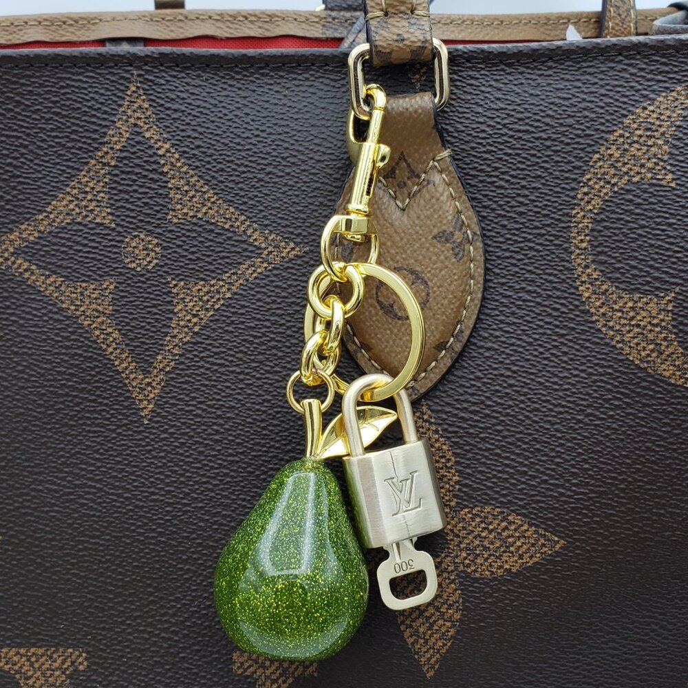 Louis Vuitton Gold Lock & Key 🔑 Authentic LV Unbranded Avocado Keychain Charm